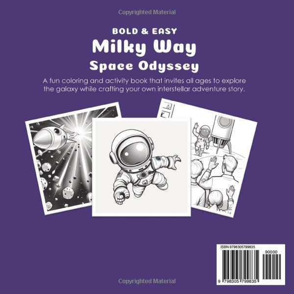 Milky Way Activity Coloring Book: Create Your Own Space Odyssey Story for Kids, Teens and Adults (The Happy Crayon)