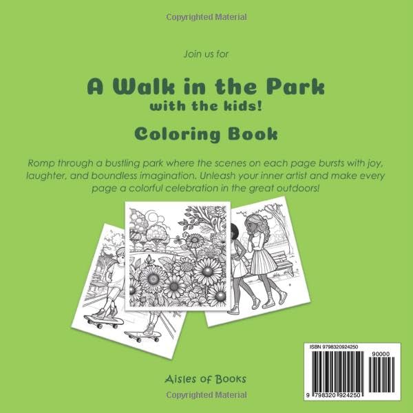 A Walk in the Park with the Kids Coloring Book (The Happy Crayon)