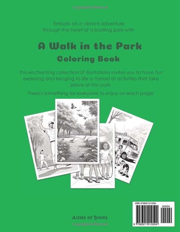 A Walk in the Park Coloring Book: Grayscale for Adults (The Happy Crayon)