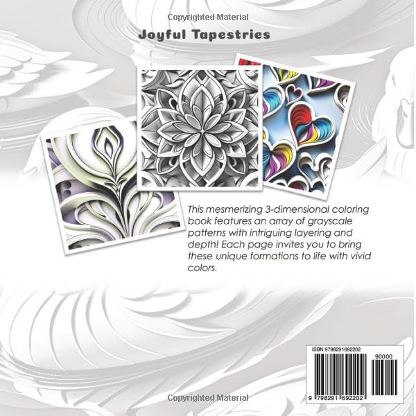 3D Patterns Coloring Book Left Hand Edition: 100 Bold 3-Dimensional Illustrations (Joyful Tapestries)