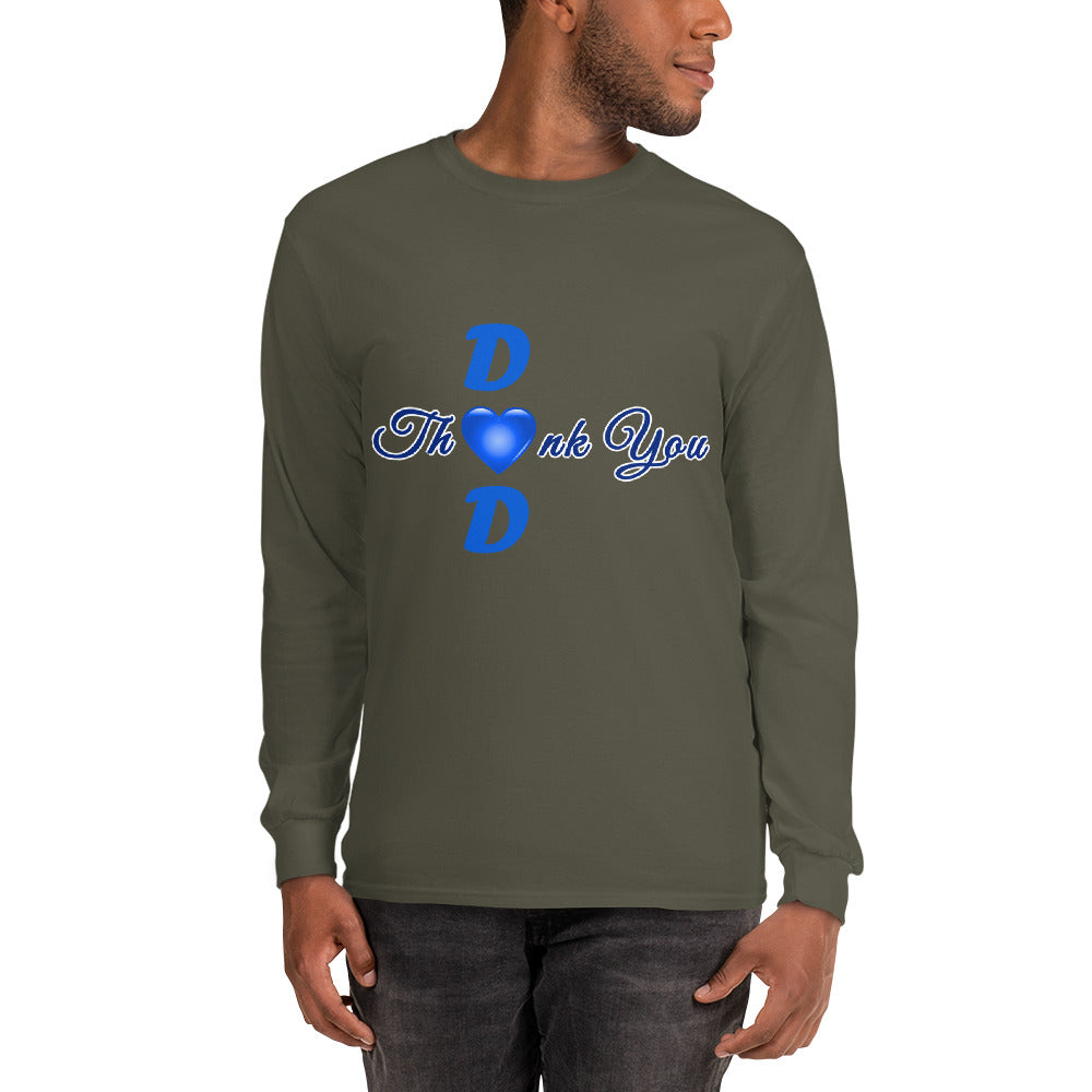 Thank You Dad Men’s Long Sleeve Pullover Crewneck Shirt