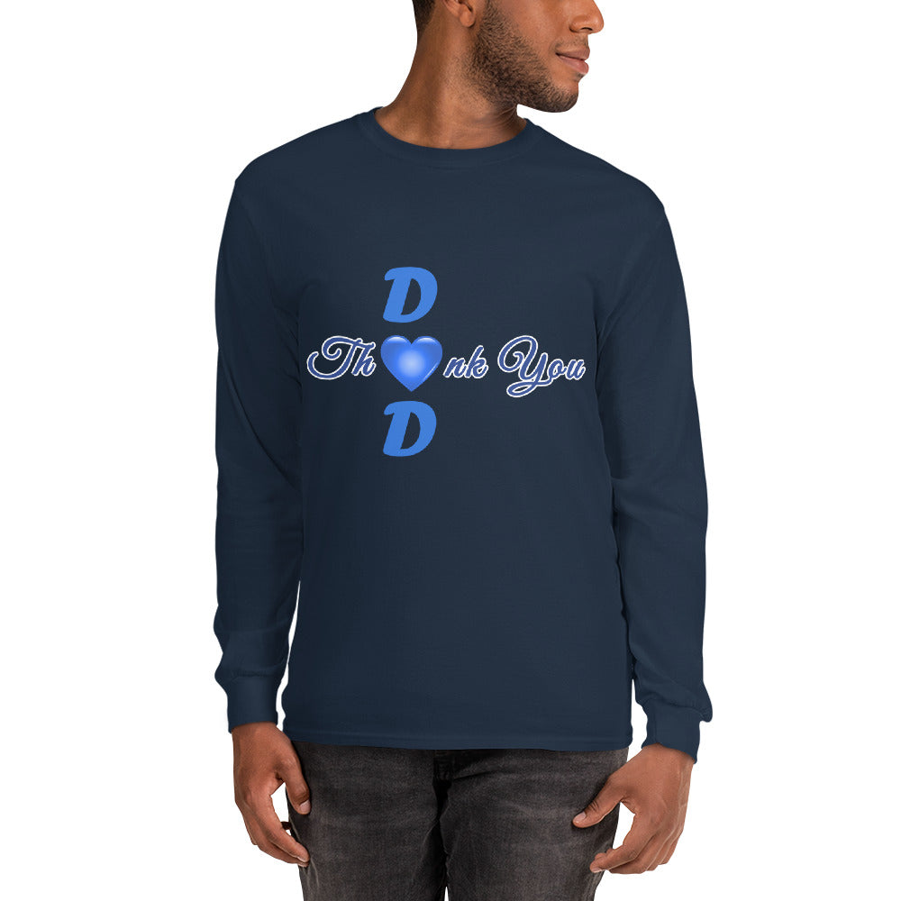 Thank You Dad Men’s Long Sleeve Pullover Crewneck Shirt