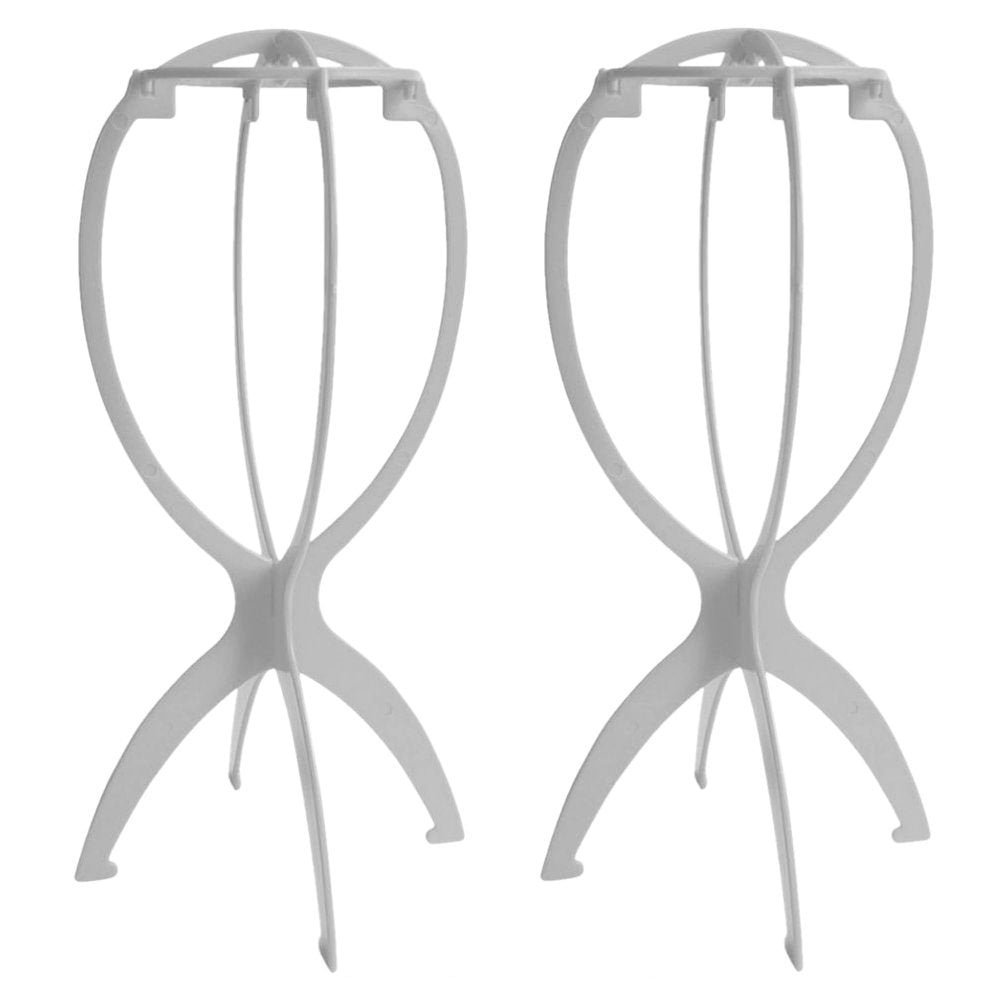 AC052 - Folding Wig & Hat Stand by Wig Aisle in color AC-WHITE