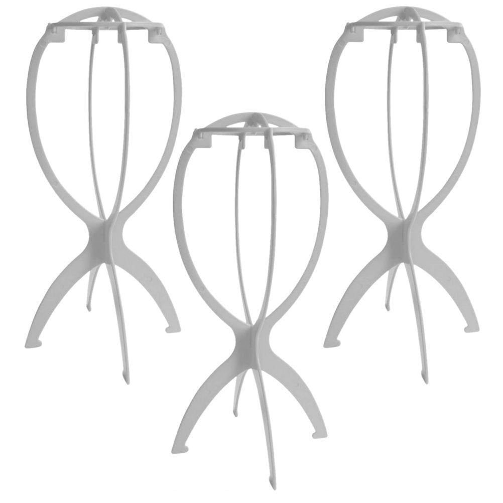 AC052 - Folding Wig & Hat Stand by Wig Aisle in color AC-WHITE