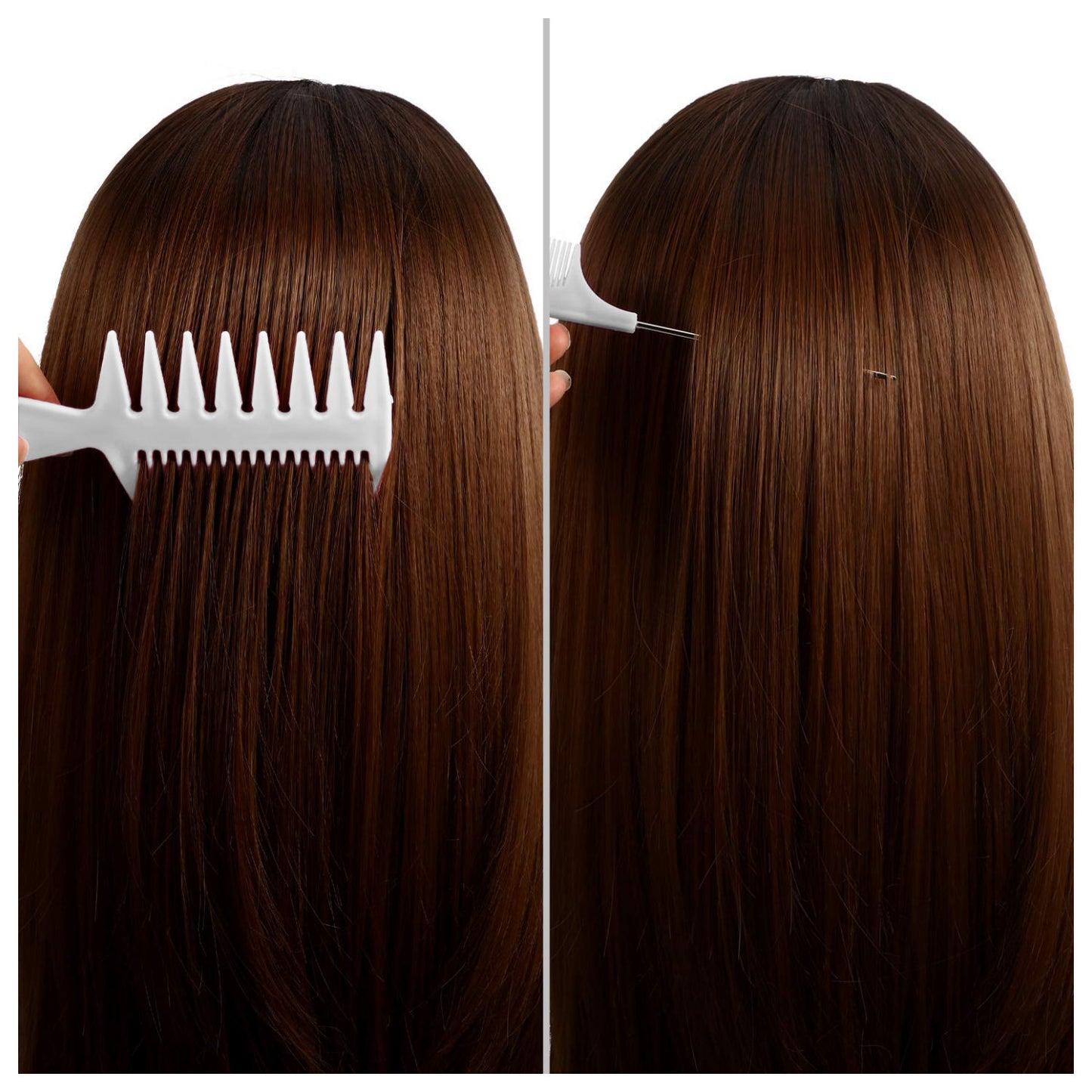 AC063 (10 Hair Combs, 1 Vented Hair Brush - Natural Hair & Wig Accessory Bundle