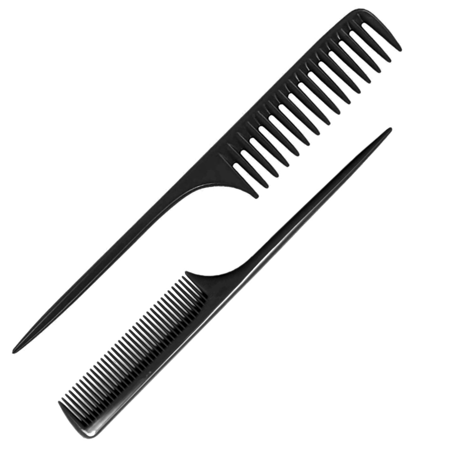 AC111 - Detangling Tail Combs - Wide and Fine Tooth, Anti Static by Wig Aisle in color AC-BLACK