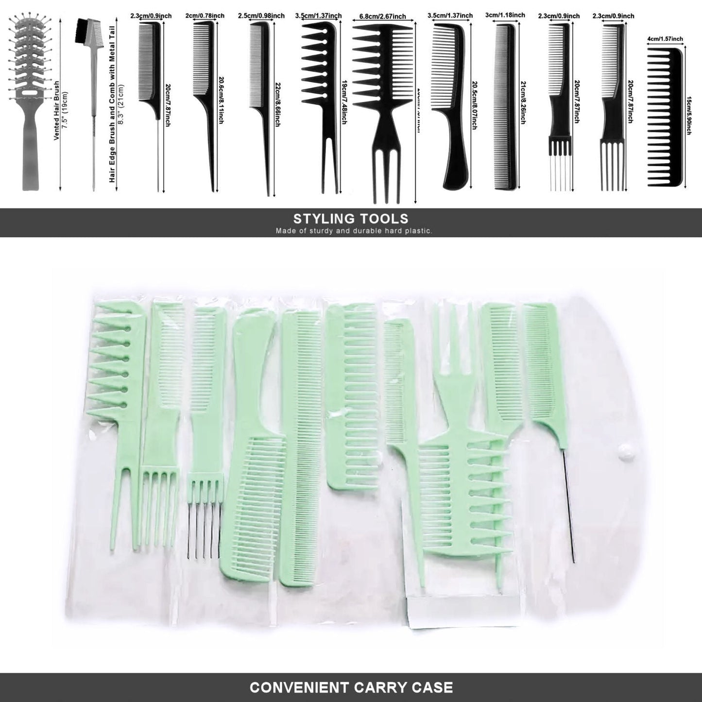 WK014L (2-Wig Stands, 2-Lace Wig Grips, 8-Wig Caps, 10-Combs, 2-Brushes) - Wig Accessory Kit