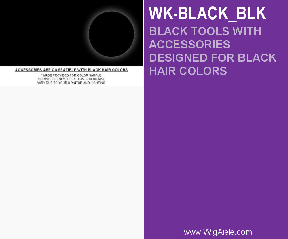 Wig Aisle (Wk045 - 2 Wig Stands, 4 Wig Caps, 1 Comb, 1 Edge Brush) - Wig Accessory Bundle