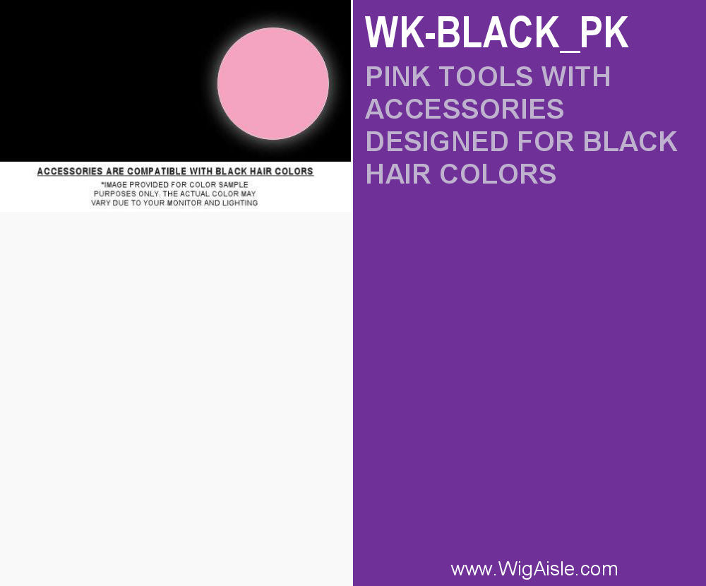 Wig Aisle (Wk022b - 2-wig Stand, 2-Part Lace Stay On Band, 2-wig Cap, 3-comb 1-brush) - Wig Accessory Bundle