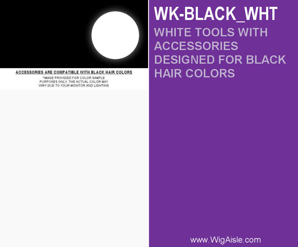 Wig Aisle (Wk022b - 2-wig Stand, 2-Part Lace Stay On Band, 2-wig Cap, 3-comb 1-brush) - Wig Accessory Bundle