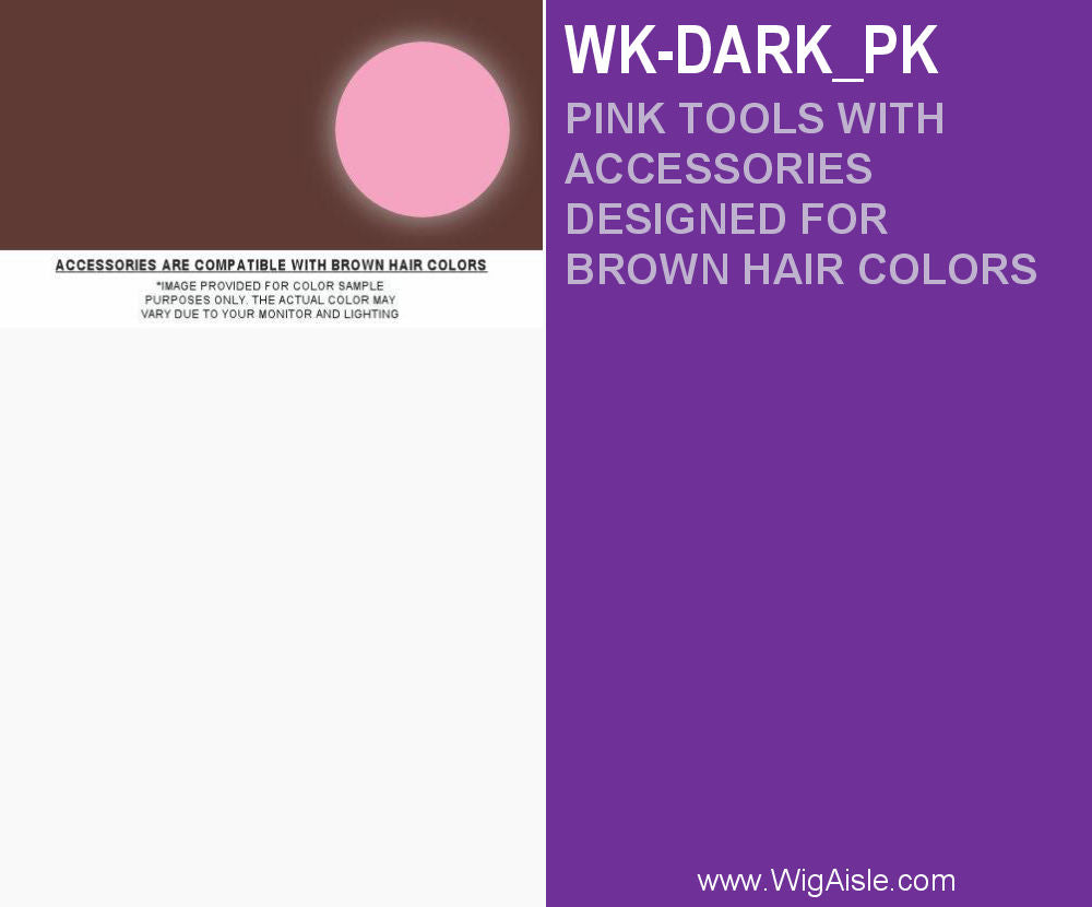 Wig Aisle (Wk022b - 2-wig Stand, 2-Part Lace Stay On Band, 2-wig Cap, 3-comb 1-brush) - Wig Accessory Bundle