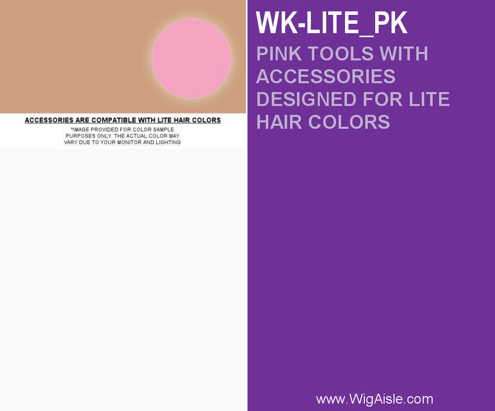 Wig Aisle (Wk022b - 2-wig Stand, 2-Part Lace Stay On Band, 2-wig Cap, 3-comb 1-brush) - Wig Accessory Bundle