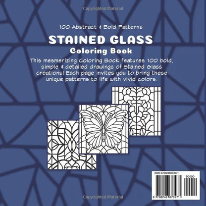Stained Glass Coloring Book Volume 1: Abstract & Bold Patterns for Teens and Adults (Joyful Tapestries)