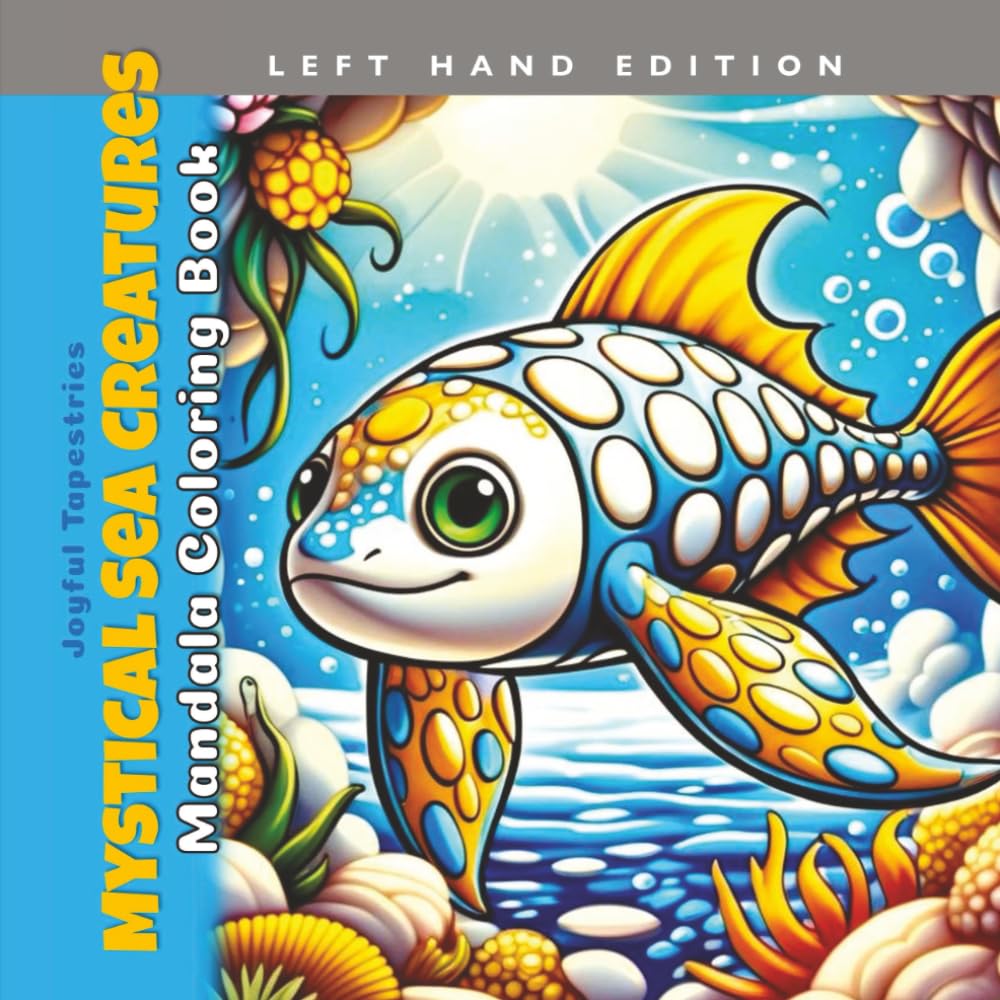 Mystical Sea Creatures Mandala Coloring Book Left Hand Edition: Underwater Ocean Wonders for Adults (Joyful Tapestries)