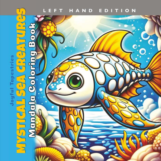 Mystical Sea Creatures Mandala Coloring Book Left Hand Edition: Underwater Ocean Wonders for Adults (Joyful Tapestries)