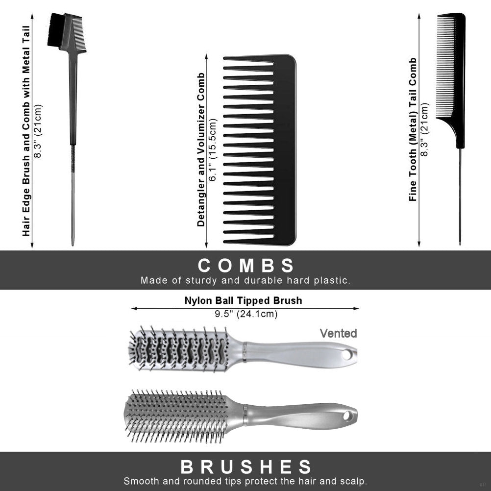 WK022 - 2-wig Stands, 2-wig Grip, 2-wig Caps, 2-combs, 2-brushes - Wig Accessory Kit