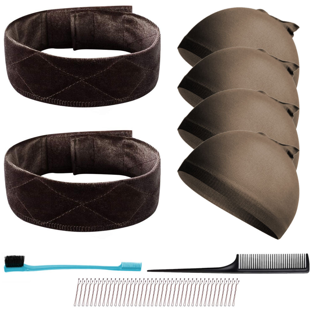 WK041 - 2 Wig Grip, 4 Wig Caps, Combs, Bobby Pins by Wig Aisle in color WK-DARK